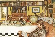 Carl Larsson The Reading Room Spain oil painting artist